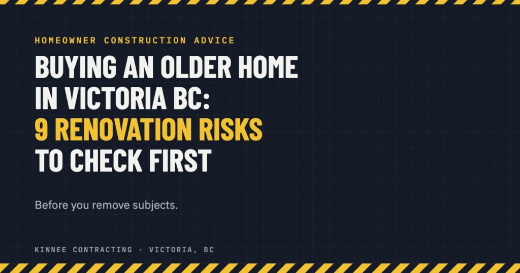 Buying an older home in Victoria BC: renovation risks to check