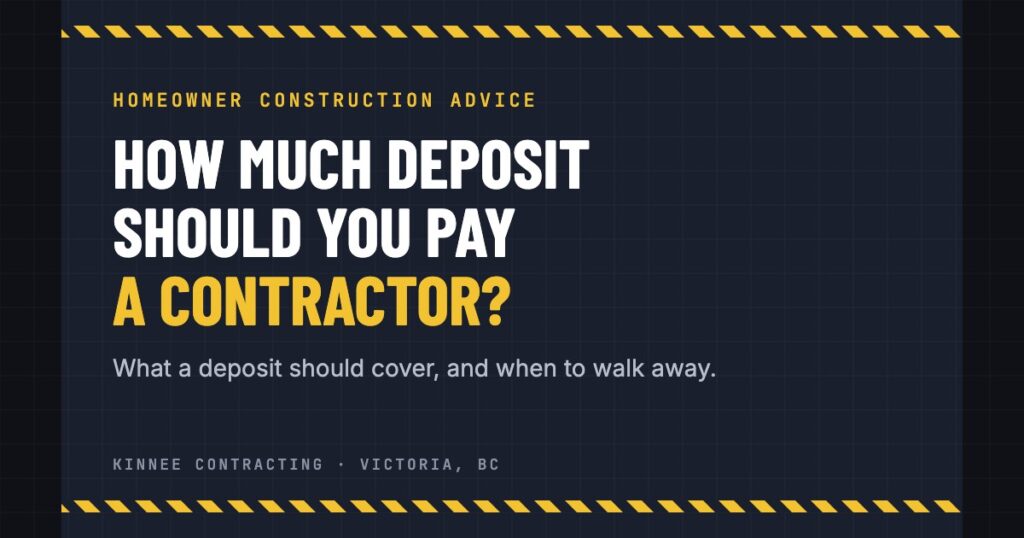 How much deposit should you pay a contractor: what a deposit should cover and when to walk away