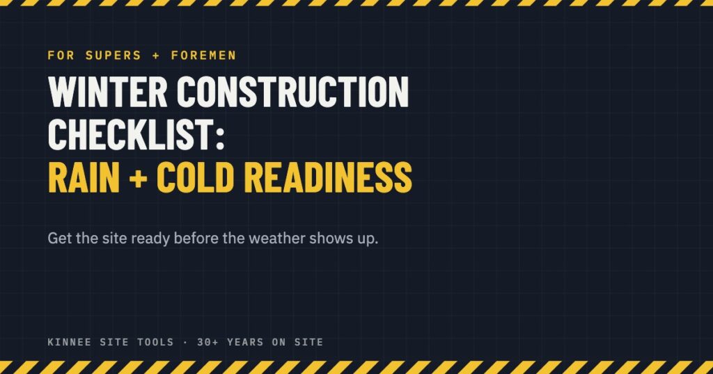 Winter construction checklist for site superintendents