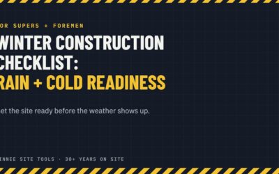 Winter construction checklist for site superintendents